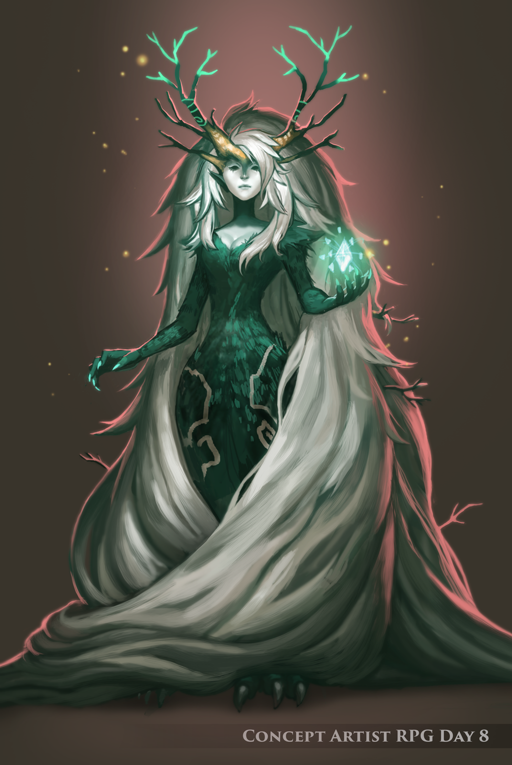Wallpaper #EBnNNo8BtGB6xQ78dKRC42 Conceptartistrpg Day 8 Boss Forest Witch by Kika Alf Monster Female