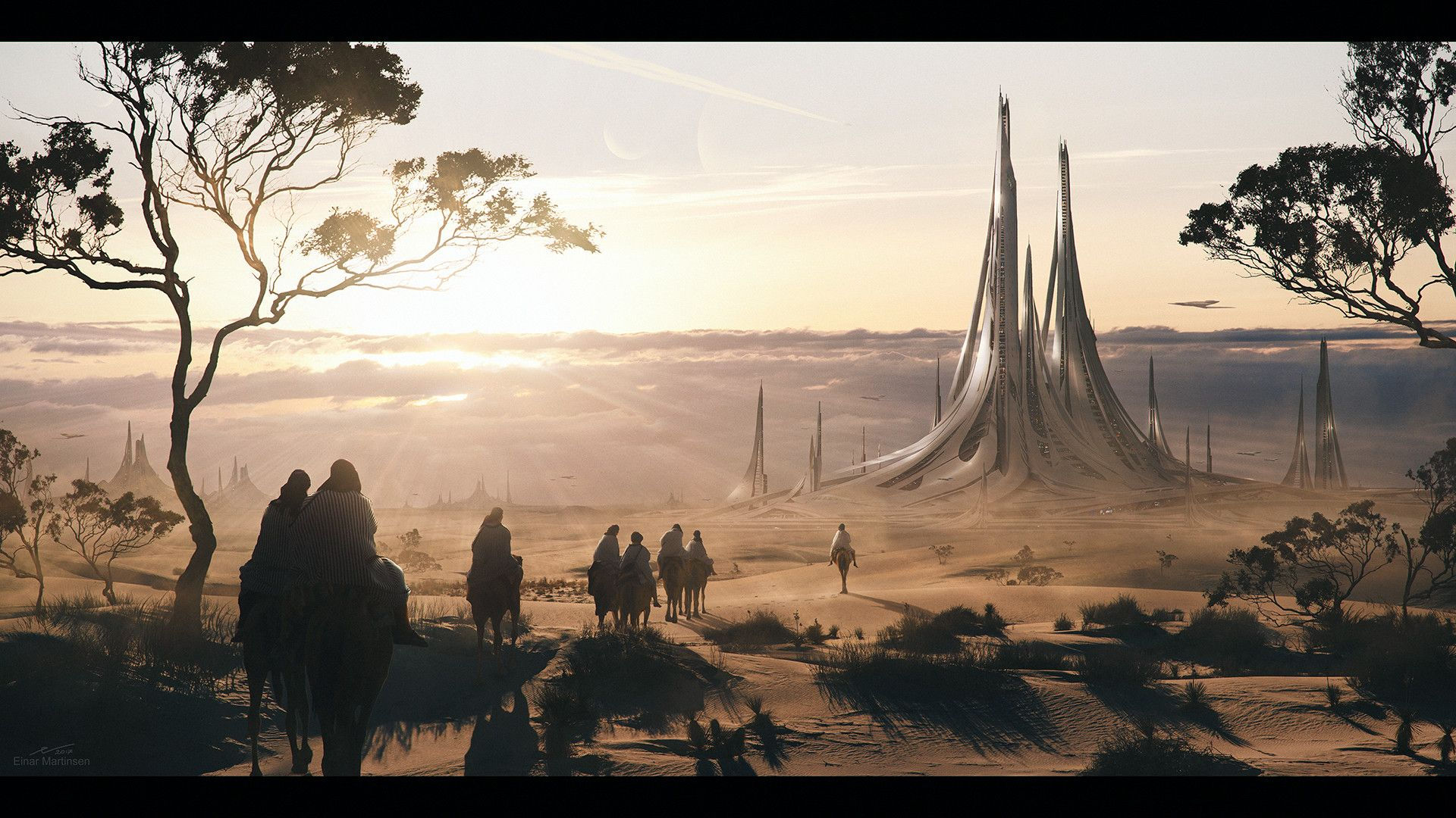 Wallpaper #Ln068o4Bnwiau_P6lQtW19 Artstation Desert City Concept Mini Tutorial Einar Martinsen