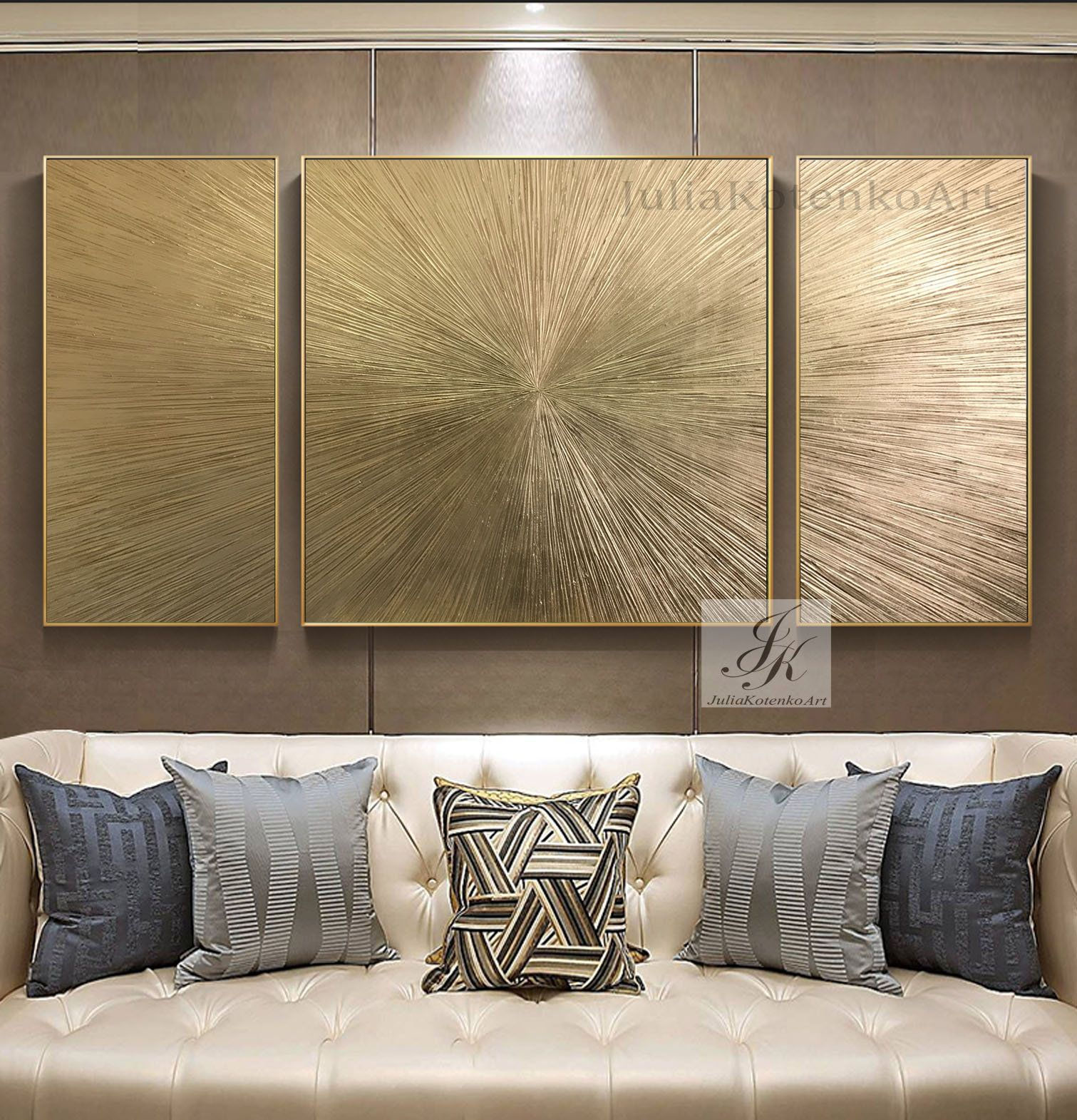 Wallpaper #i2hpFpMBSpphPi3-fwvy351 Extra Large Wall Art Abstract Painting Set of 3 Gold Leaf Etsy