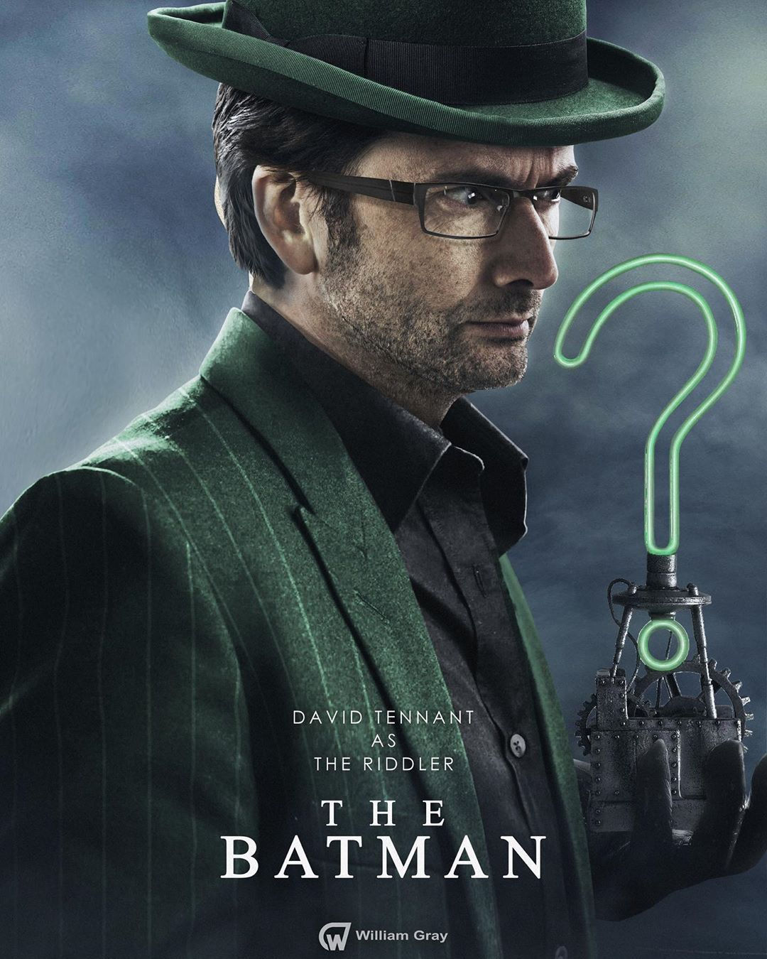 Wallpaper #qhnEHY8BtGB6xQ78-ncs30 David Tennant as the Riddler in the Batman Done in Photoshop