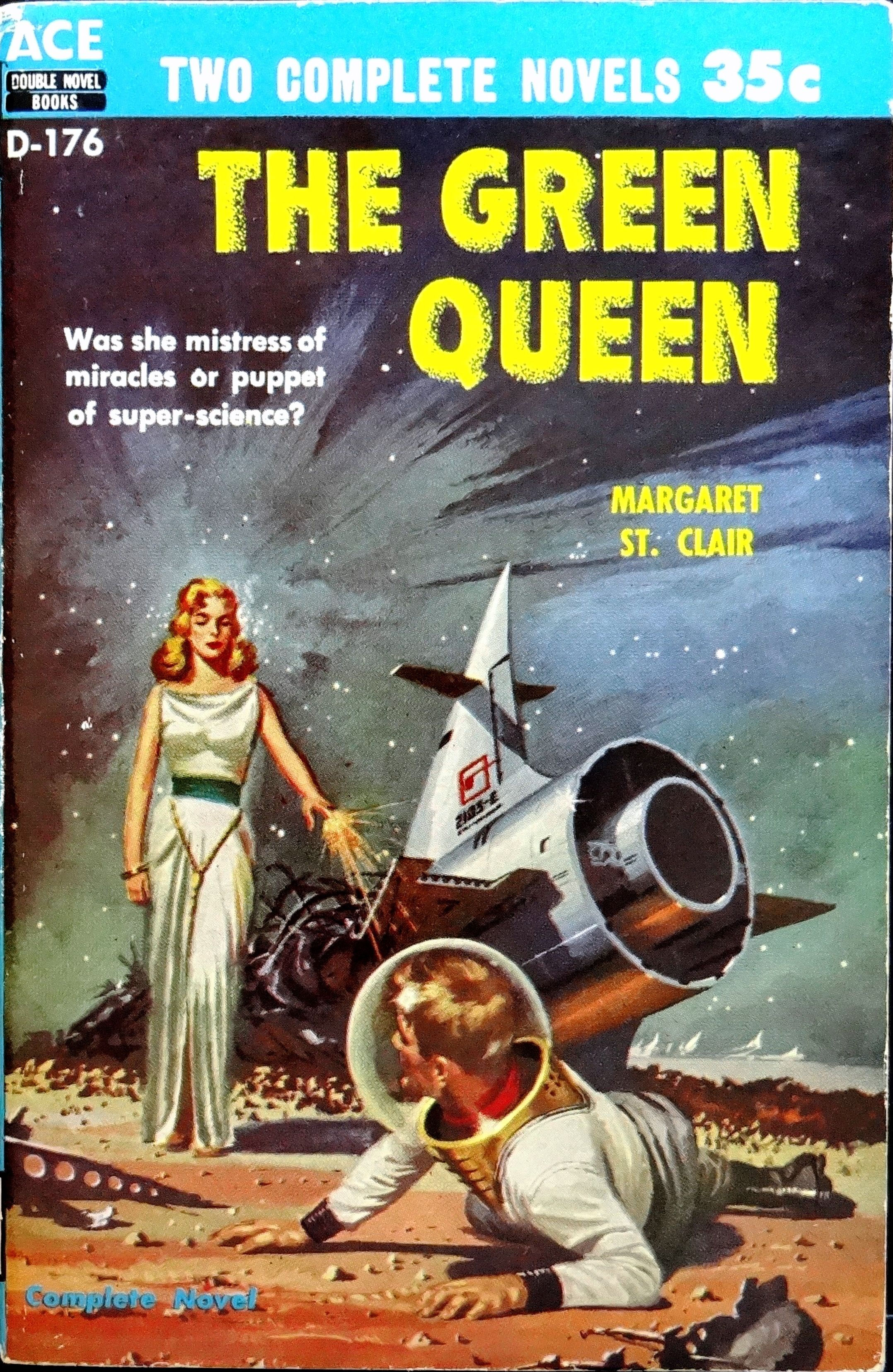 Wallpaper #-vSTOpMBKFX8bn3rTngm8 The Green Queen Pulp Cover Science Fiction Vintage Art Paperback Sci