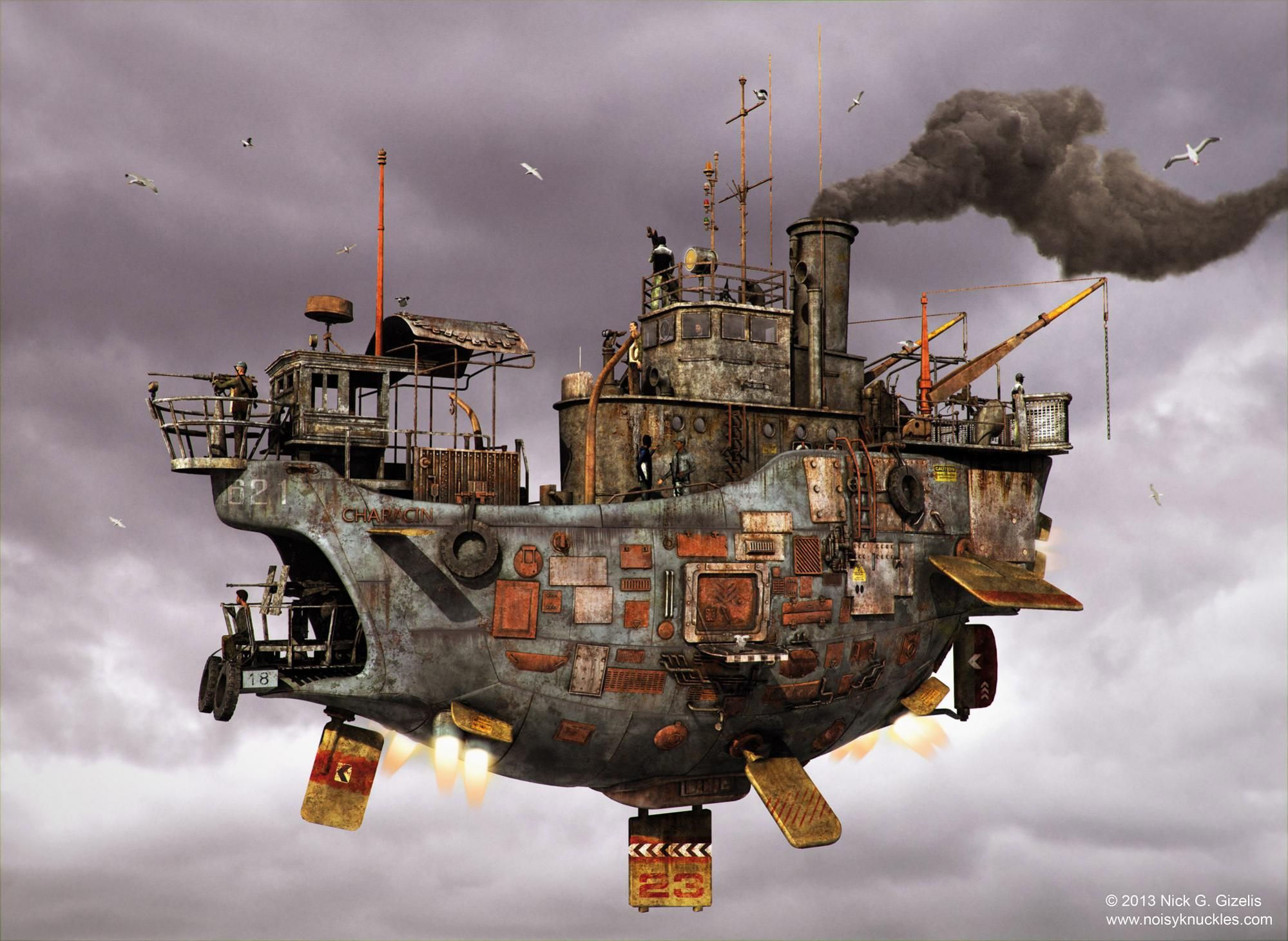 Wallpaper #7n1o9Y4Bnwiau_P6UBE142 Ian Mcque Ville Steampunk Pirate Steampunk Chat Steampunk Steampunk