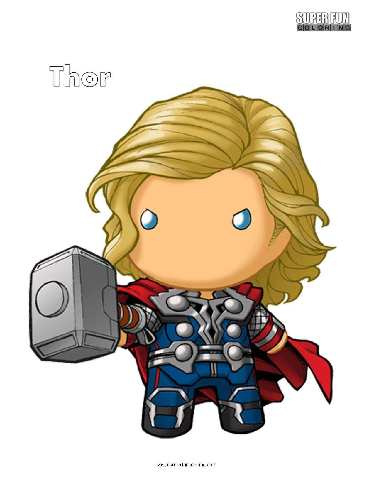 Wallpaper #r2jGFpMBSpphPi3-KwzW168 Cute Thor Free Superhero Coloring Page Baby Marvel Chibi Marvel Baby