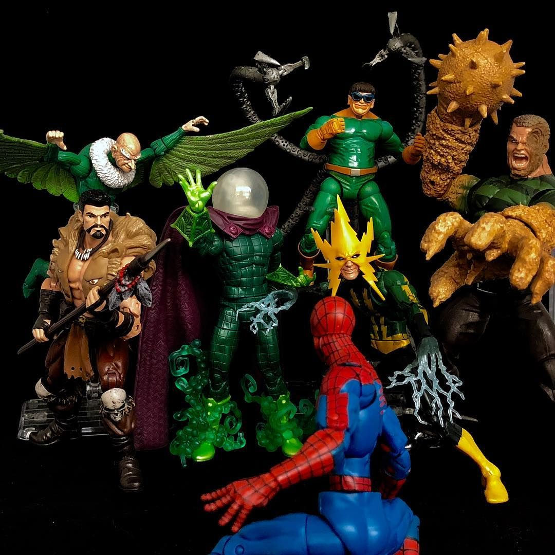Wallpaper #ceb46 1920x1080 Spiderman vs Sinister Six Art Laptop Full HD 1080p HD 4K