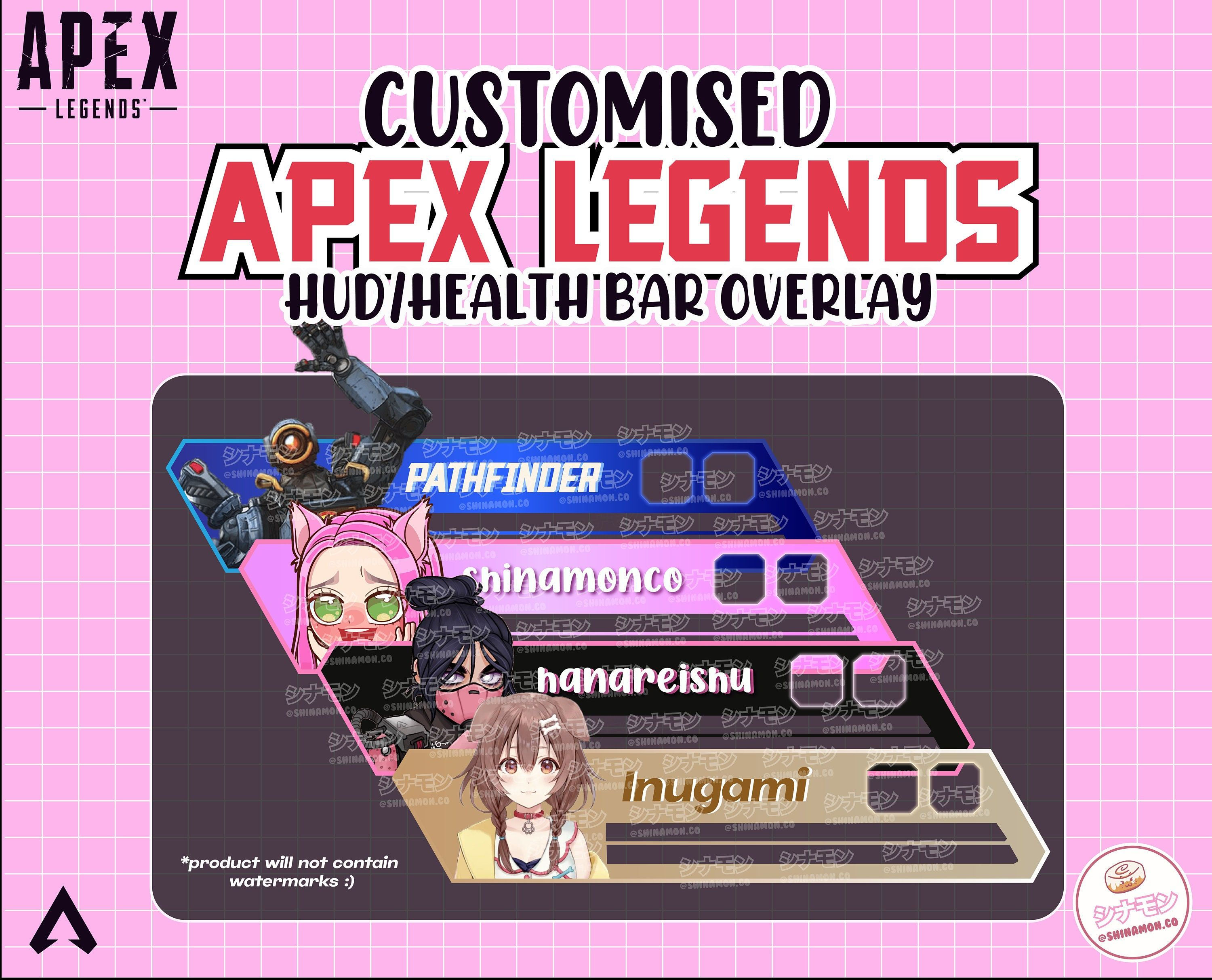 Wallpaper #pJwd45IBZHQxiYarx8Ob17 Apex Health Bar Overlay Template Free