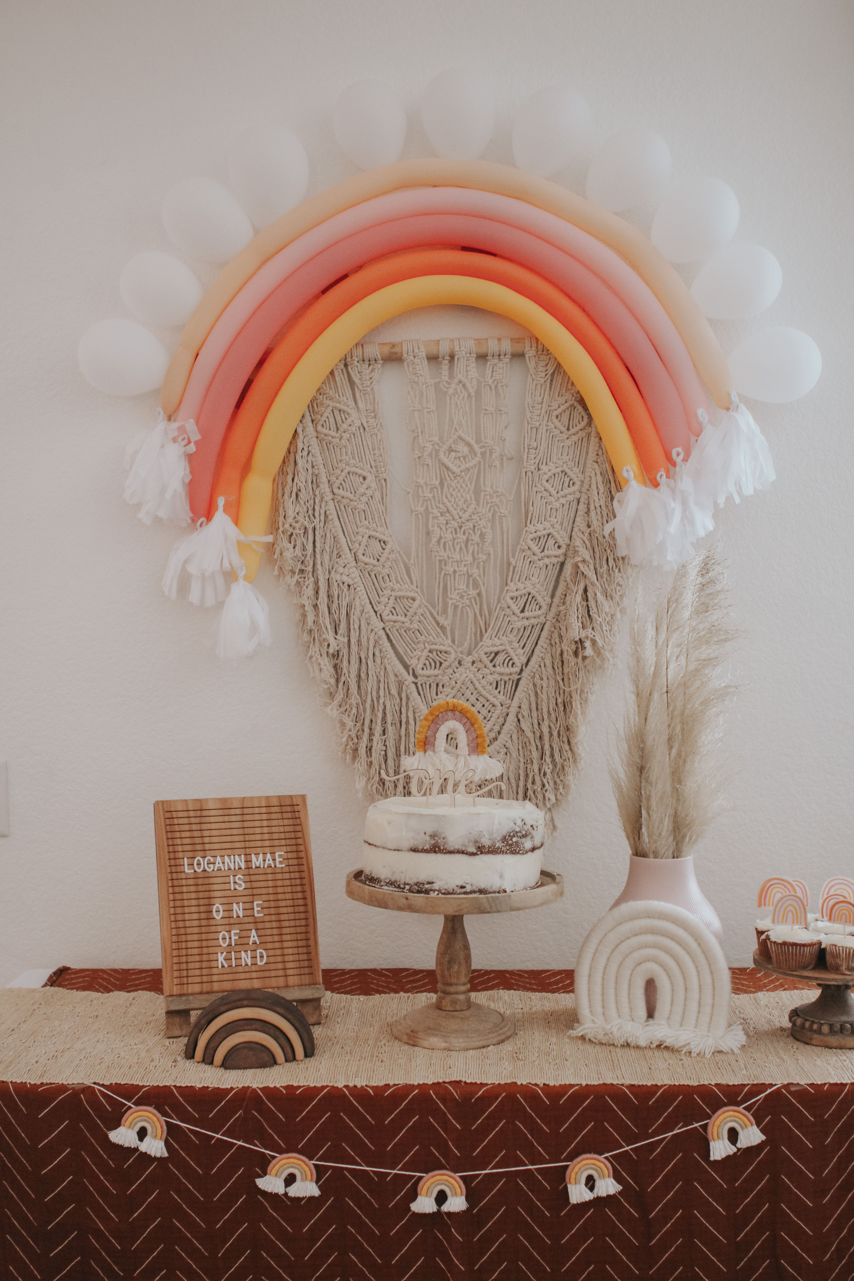 Wallpaper #b3199 Boho Rainbow Birthday Party Happy Birthday Rainbow Party Decorations