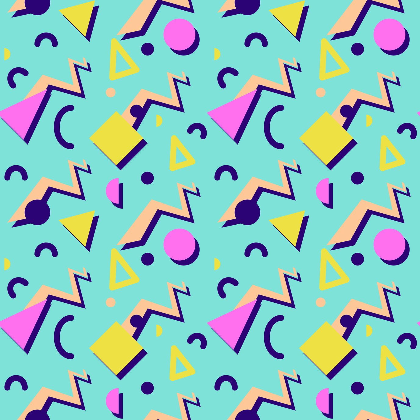 Wallpaper #9f5a4 Premium Vector Retro Seamless Background Pattern