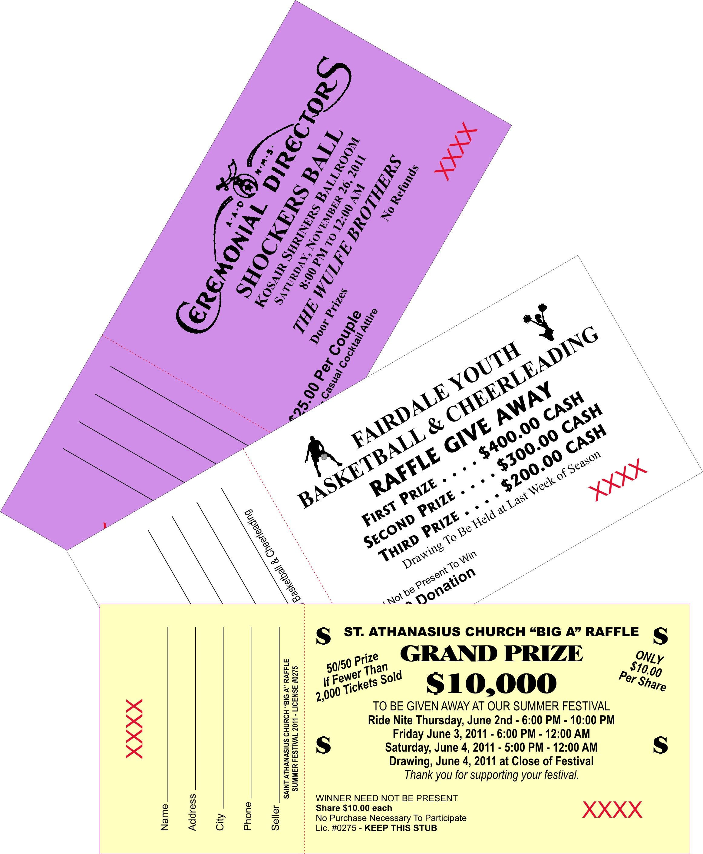 Wallpaper #58496 Free Printable Raffle Ticket Templates