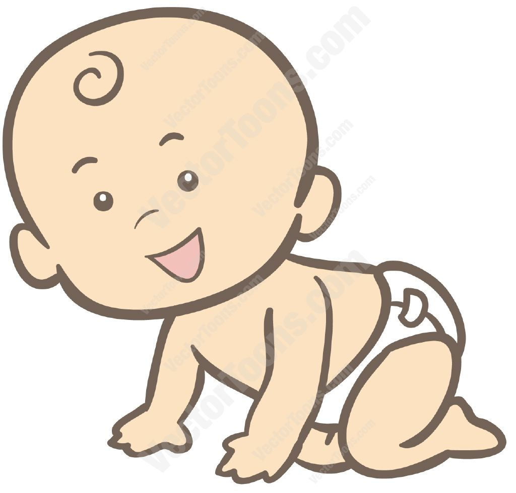 Wallpaper #vmczCZMBSpphPi3-o86c37 Crawling Baby Wearing a Diaper Stock Cartoon Graphics Vector Toons