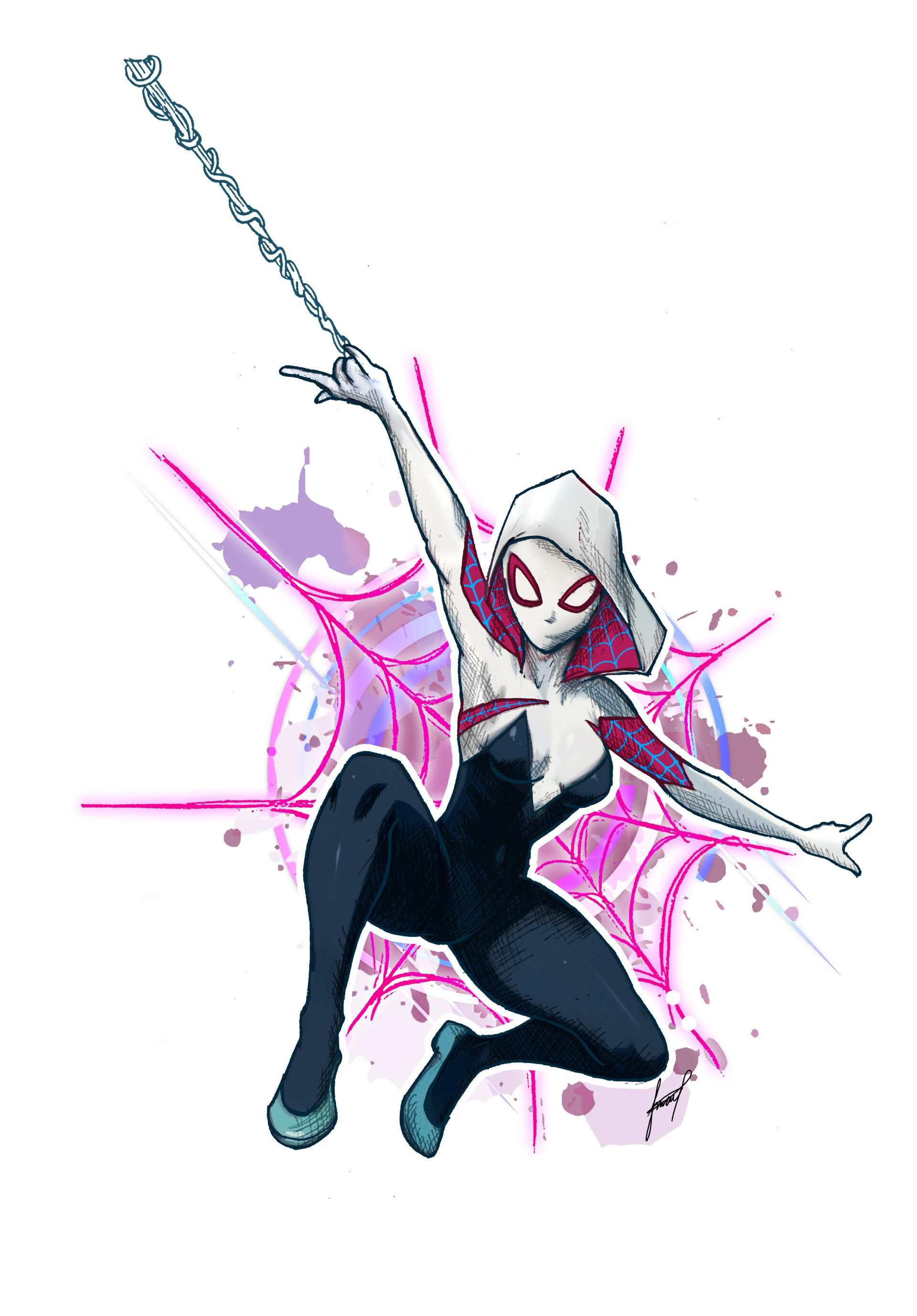 Wallpaper #AfSaOpMBKFX8bn3rEnm380 Spider Gwen Ghost Spider on Artstation at Httpswwwartstationcom