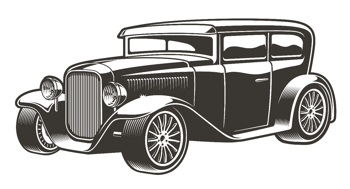 Wallpaper #Y-qvVpMBlwTYPL18qRCJ53 Black White Vector Illustration of a Vintage Hot Rod the Illustration