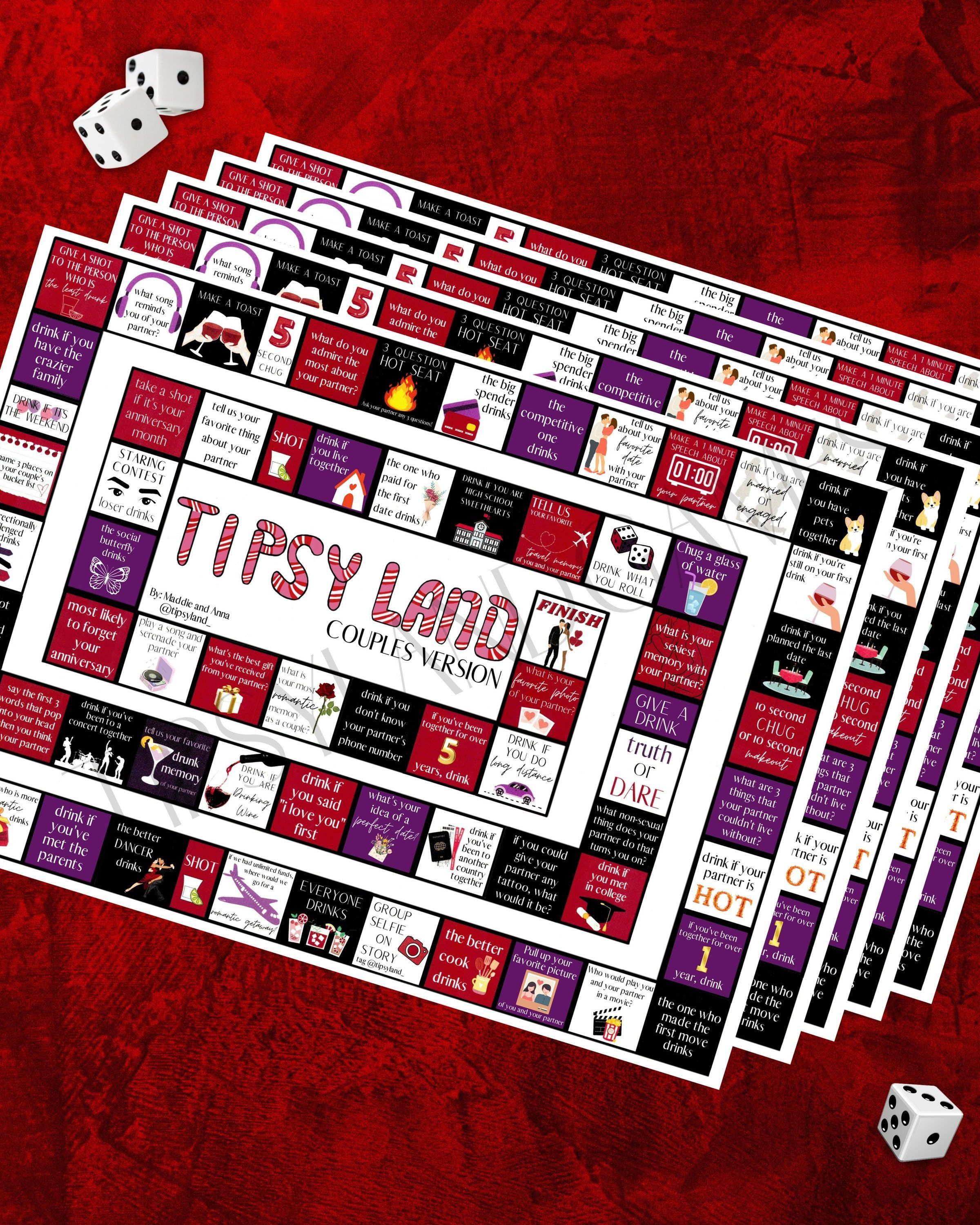 Wallpaper #g2zNKZMBMyCOpUSXDRRd177 Tipsy Land Couples Drinking Board Game Date Night Perfect Etsy in