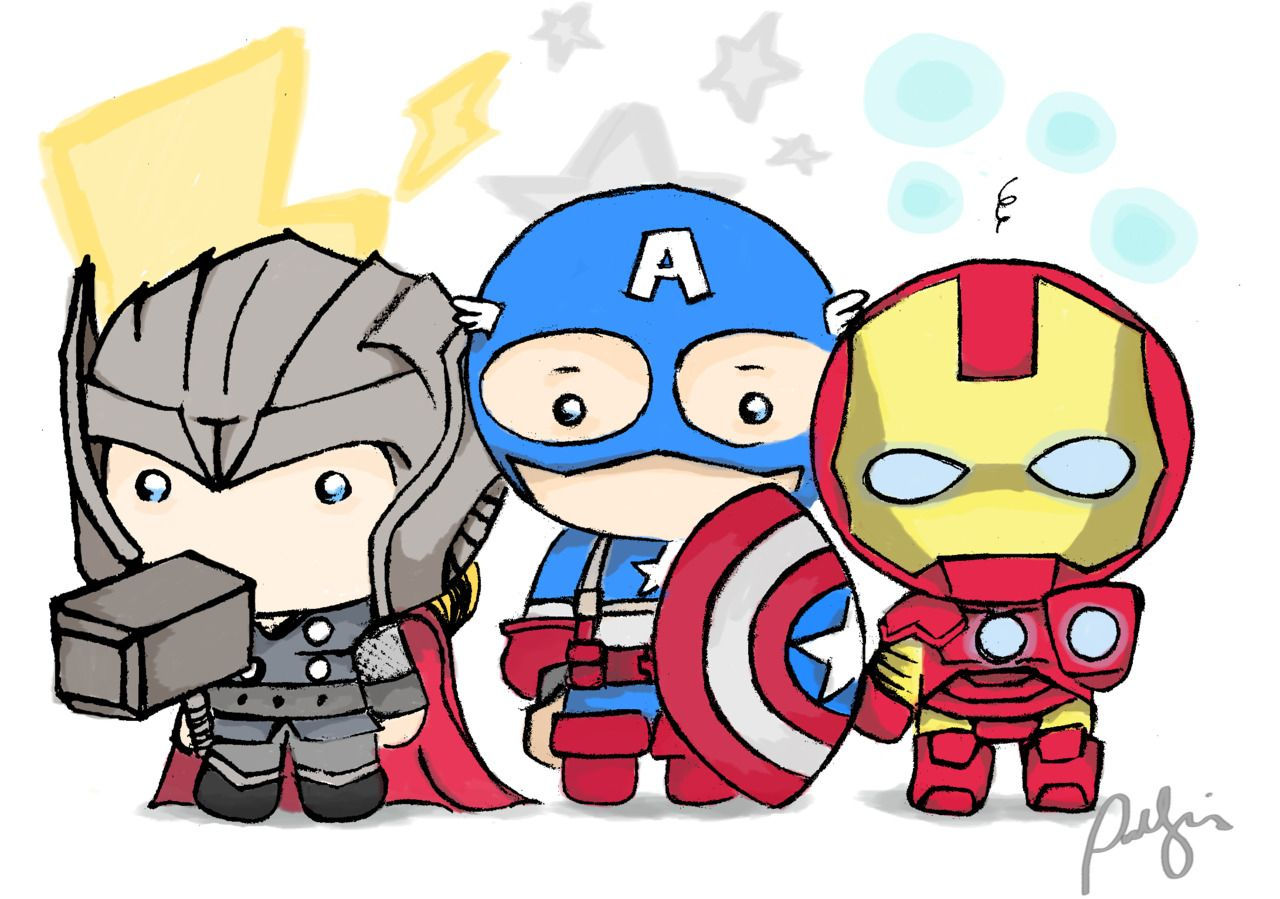 Wallpaper #91cb9 Chibi Avengers Svg Clipart Bundle Cut File for Cricut Instant Download