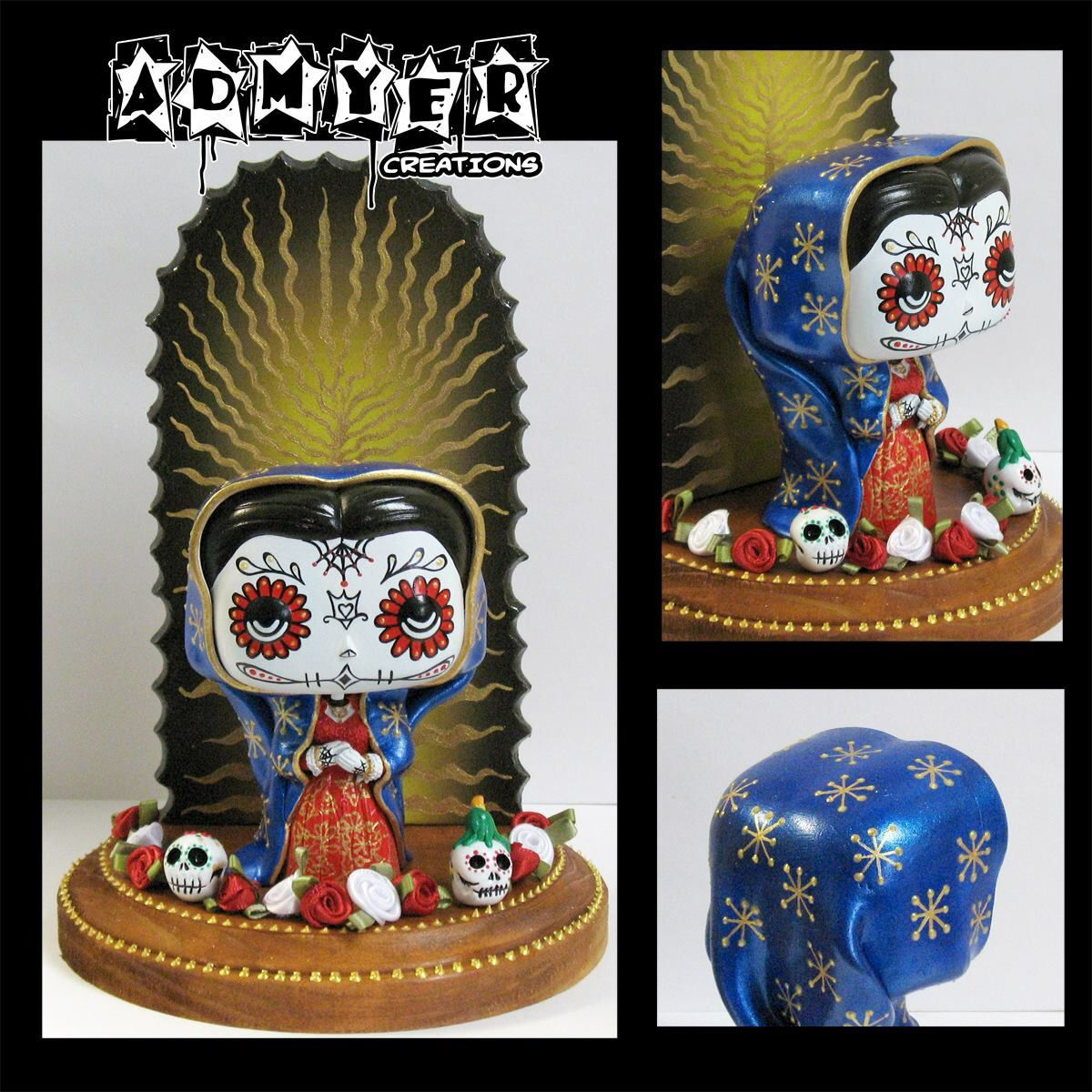 Wallpaper #26VxOJMBVBiSkHCaNo1f162 Custom Day of the Dead Virgin Mary Sugar Skull Funk Pop Vinyl Mundo