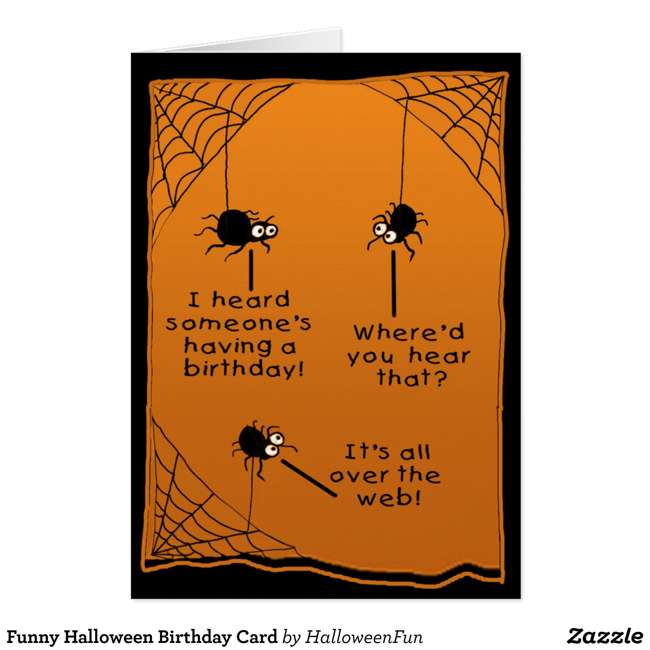 Wallpaper #ITHVNZMB5zzyi_yYzVif123 Funny Halloween Birthday Card Zazzle Funny Halloween Cards