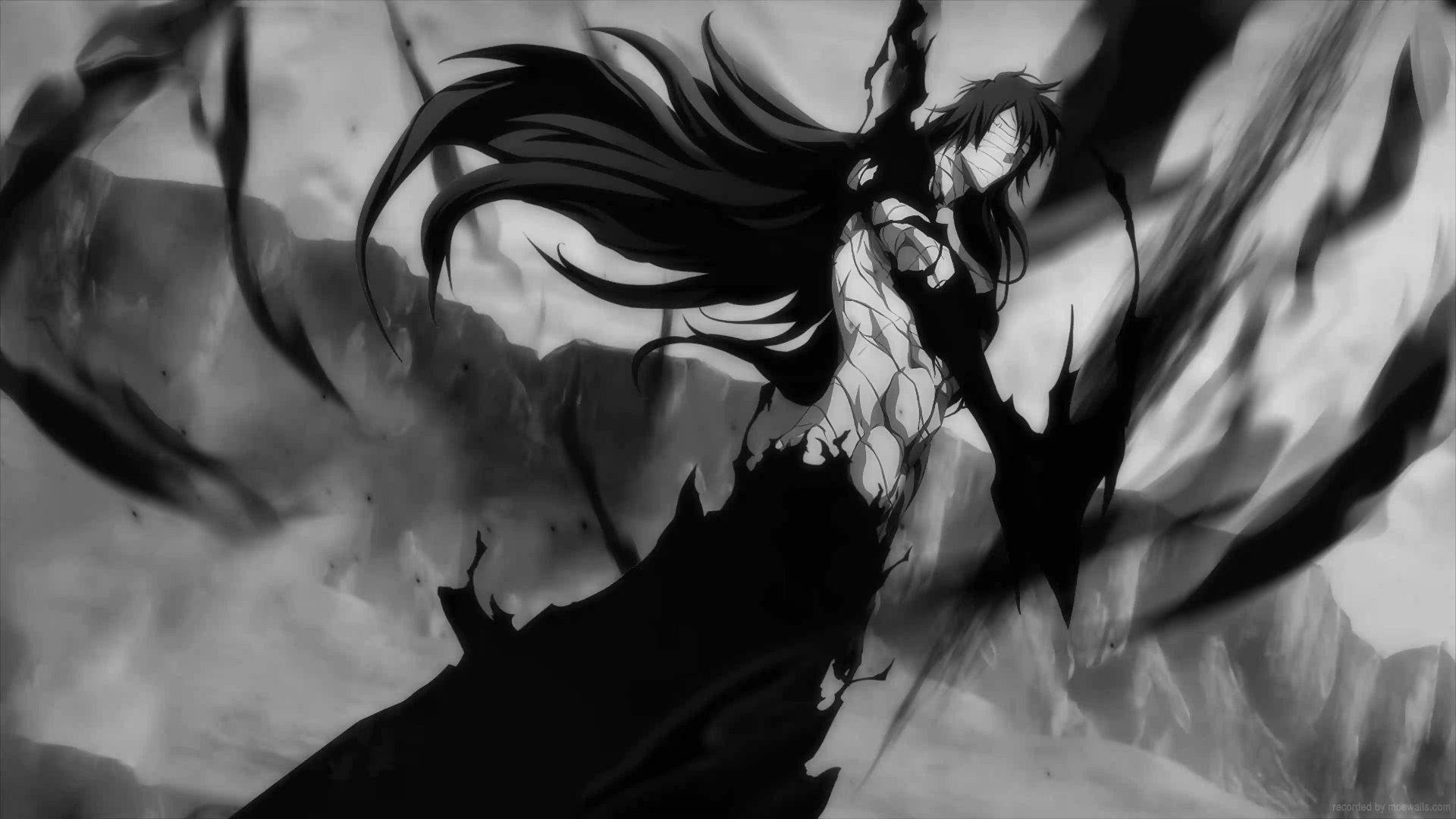 Wallpaper #Na7BM5MBayWjSq6HJRzN265 Ichigo Final Getsuga Tensho Monochrome Live Wallpaper Moewalls in