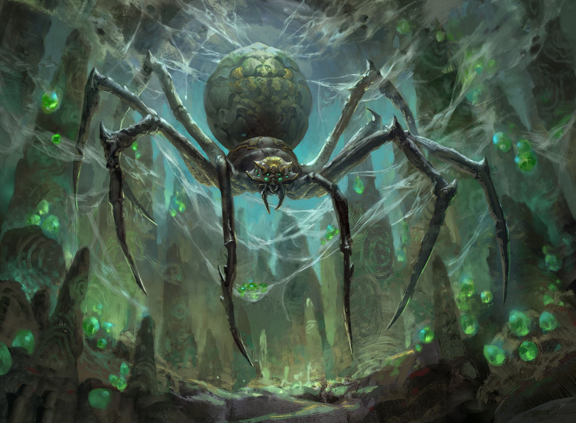 Wallpaper #g_RLOZMBKFX8bn3rLHYG374 Artstation Mtg Hatchery Spider Livia Prima Spider Art Mythical