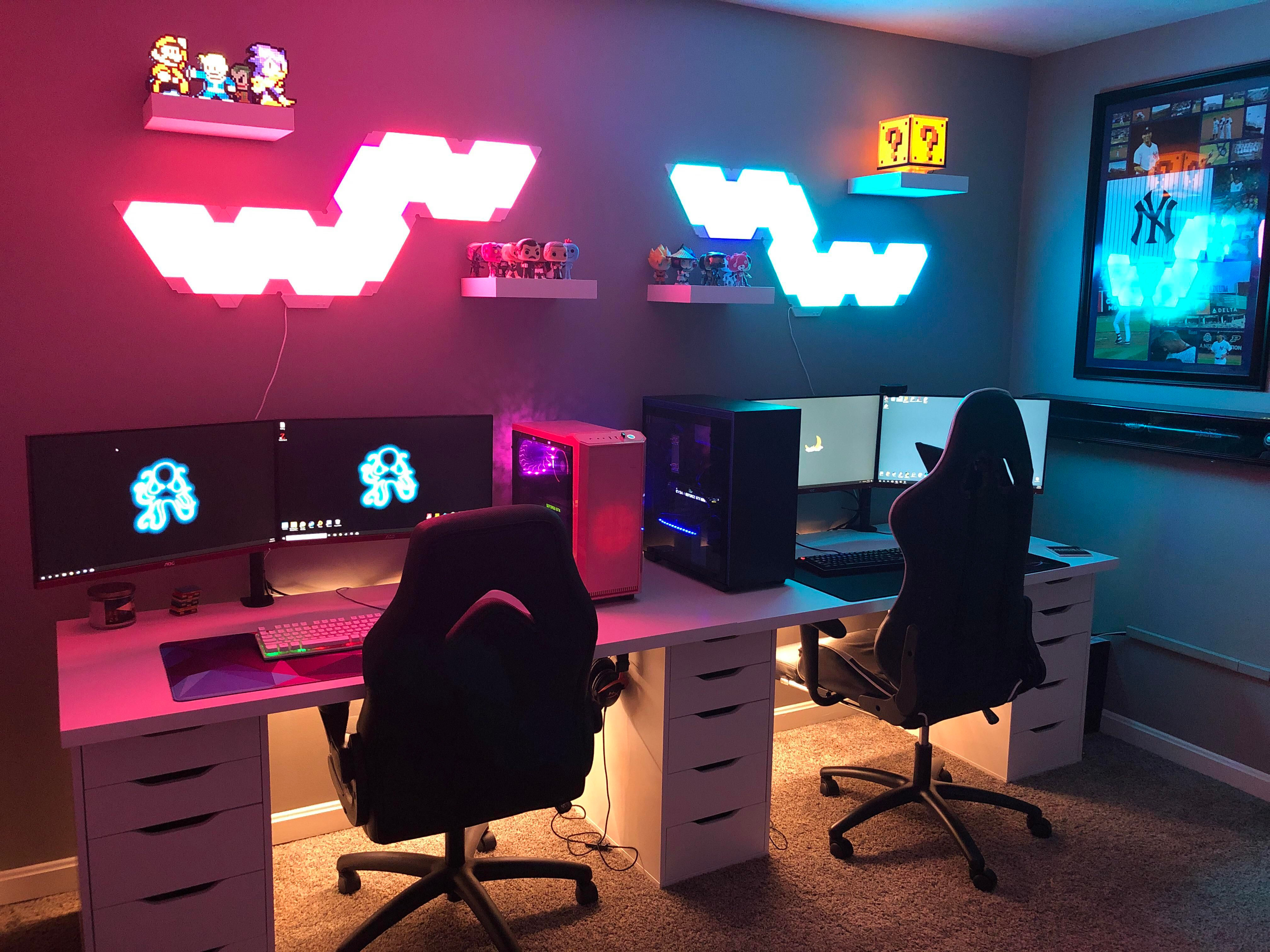 Wallpaper #Lh07LJMBlOZrFDOkAMrZ43 His and Hers Battlestations Did We Do This Right Computer Gaming