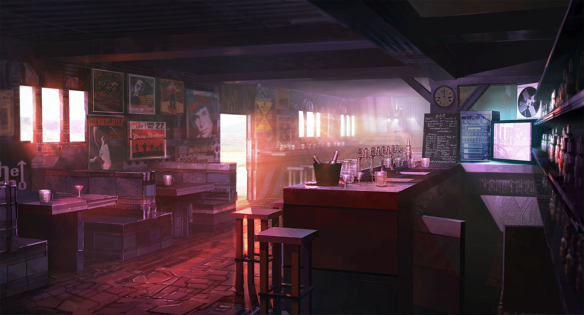 Wallpaper #1QDL344BSdW8dNou4wrC58 Bar Sci Fi by Maxime Delcambre Scifi Building Bar Sf Wallpaper