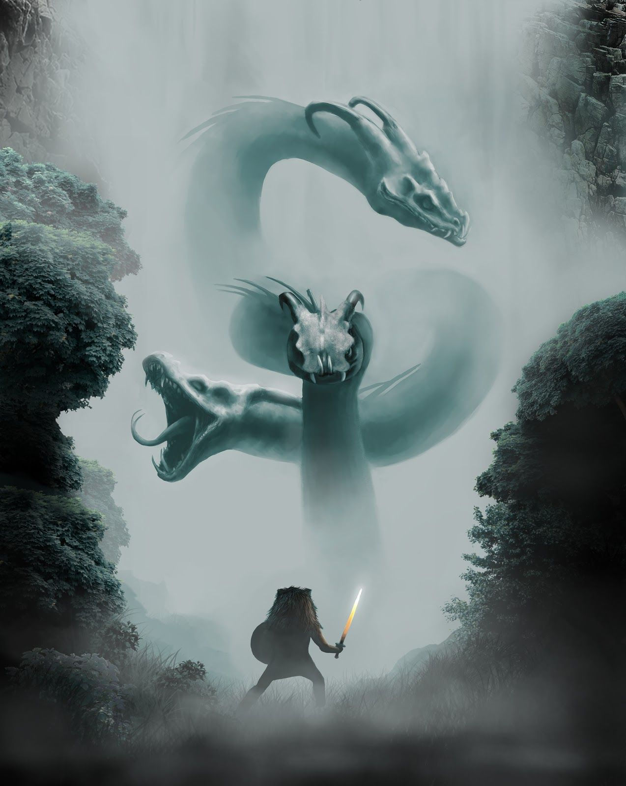 Wallpaper #e2cOBpMBSpphPi3-b78W202 Hercules and the Hydra Hercules Defeating the Hydra Photoshop the