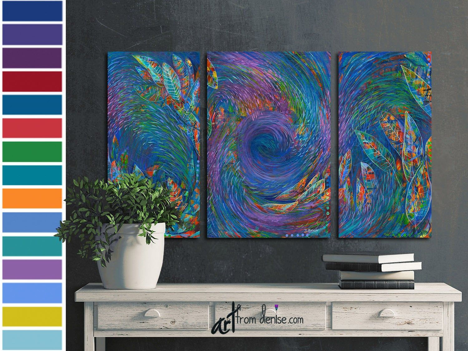 Wallpaper #FGfC_5IBSpphPi3-96QM219 Huge Oversized Abstract Colorful 3 Piece Wall Art Canvas Art Etsy