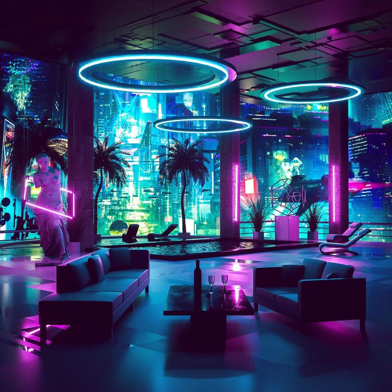 Wallpaper #32gqF5MBSpphPi3-sA2h6 Artificial Happiness in 2020 Nightclub Design Neon Room Aesthetic Rooms