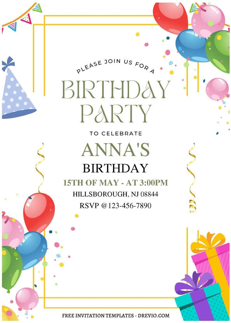 Wallpaper #tbne3ZIBJvJKYCmEsQLe116 Free Editable Pdf Lovely Kids Birthday Party Invitation Templates