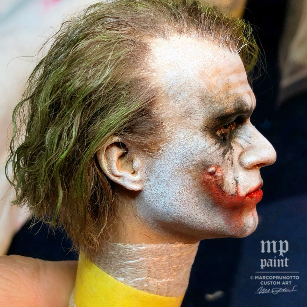 Wallpaper #8mgCGpMBSpphPi3-0hmI230 Joker Heath Ledger Head Repaint and Hair Rooting Scale 16 Mppaint
