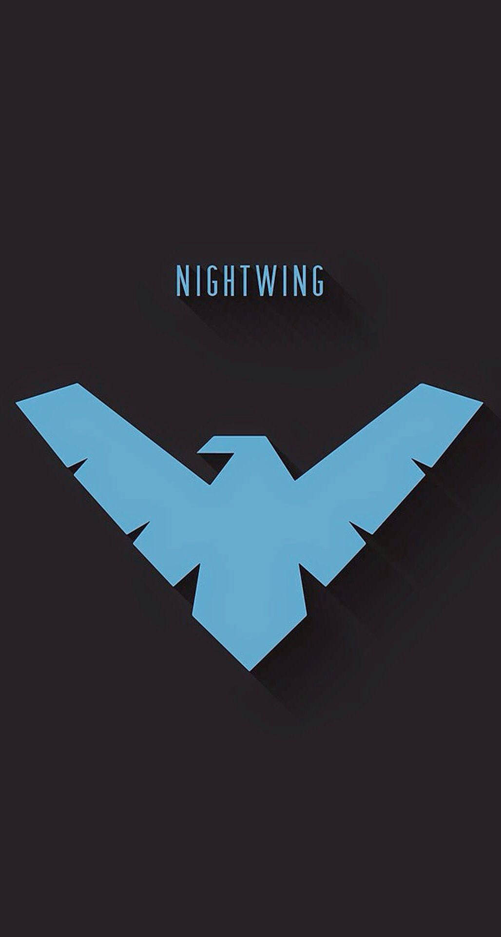 Wallpaper #smeq_5IBSpphPi3-zaNu330 Minimalist Nightwing Insignia Batman Comic Art Batman Comics Marvel