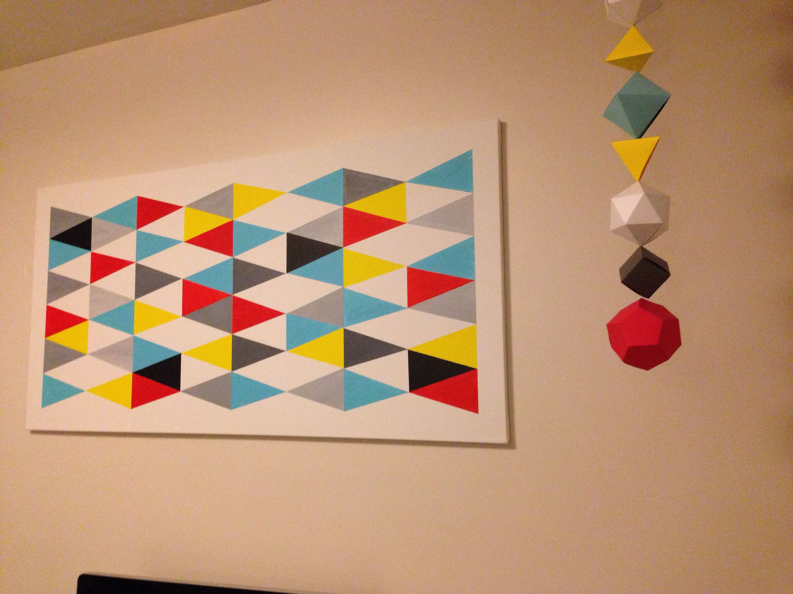 Wallpaper #6mcM8ZIBSpphPi3-jmn837 Triangle Painting Painting Triangle Decor