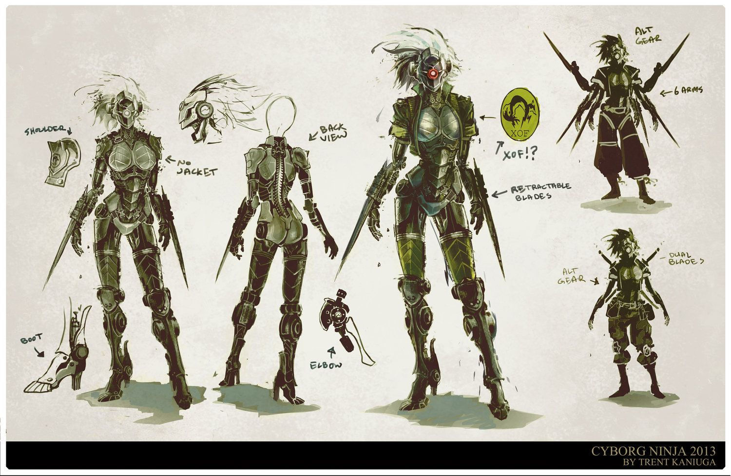 Wallpaper #Lx1VLZMBlOZrFDOk_dAO145 Cyborg Ninja Concept Art Trent Kaniuga Geeky Art Character Design