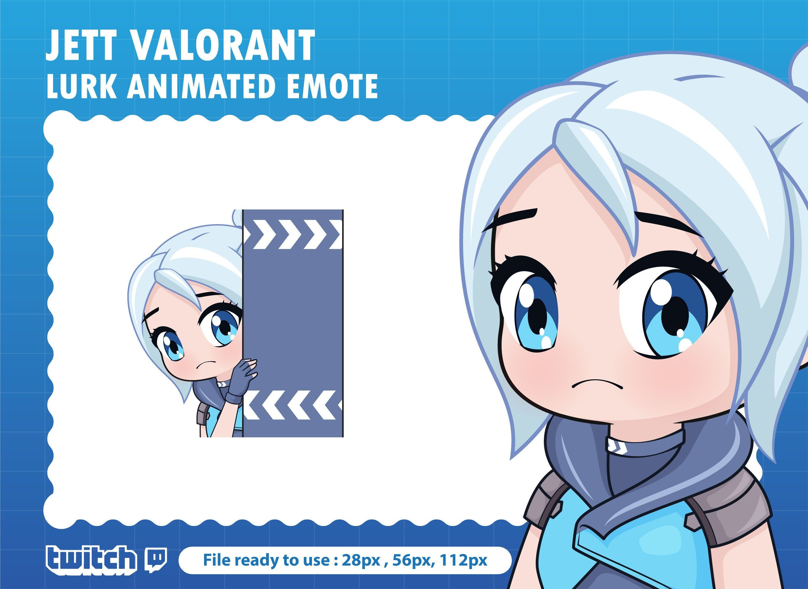 Wallpaper #wUUljo4B7YBJg1BVL5y928 Jett Valorant Lurk Animated Emote for Twitch Twitch Animated Etsy