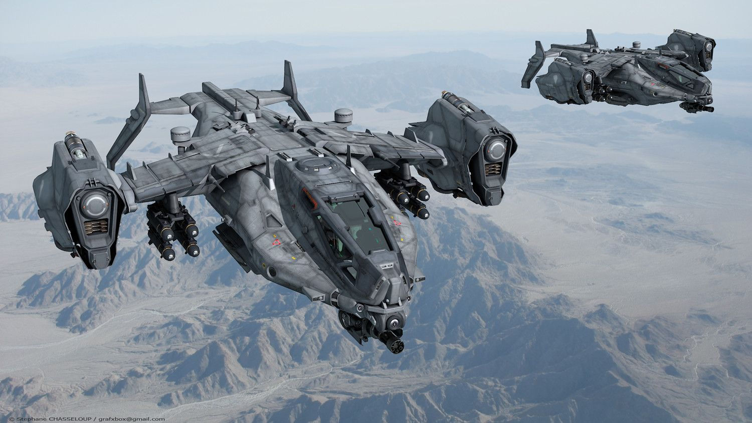 Wallpaper #dwBW644BSdW8dNouBhFA47 Sf Gr 50 Heavy Dropship Stephane Chasseloup on Artstation at Https