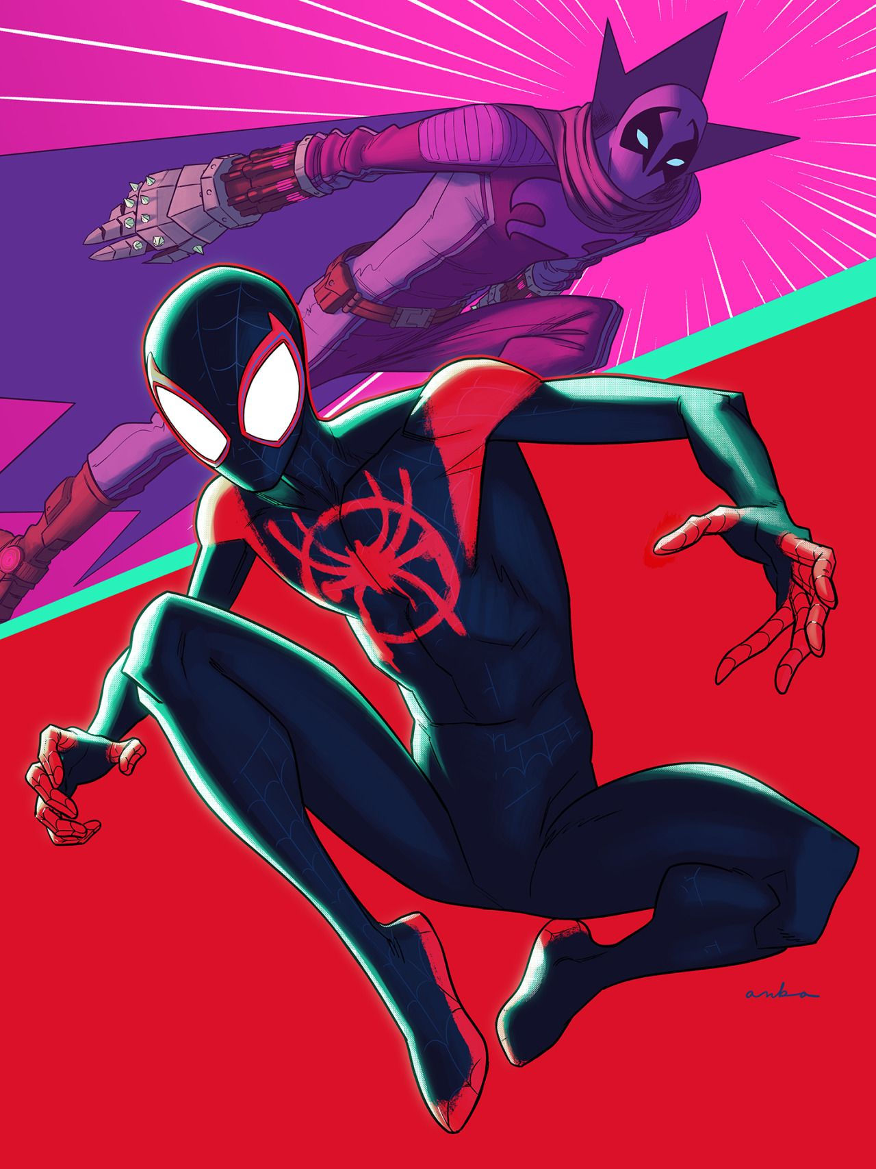 Wallpaper #E0C9MZMBJhL2WPbaBMgr15 Art Vault Miles Morales and Prowler by Kris Anka Spiderman