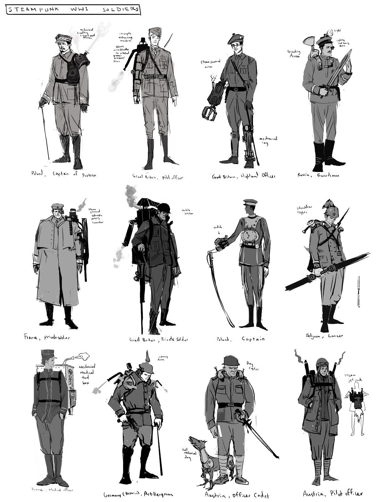 Wallpaper #YWfx8JIBSpphPi3-EGk4164 Boyas Blog Steampunk Wwi World Soldier and Monster Designs