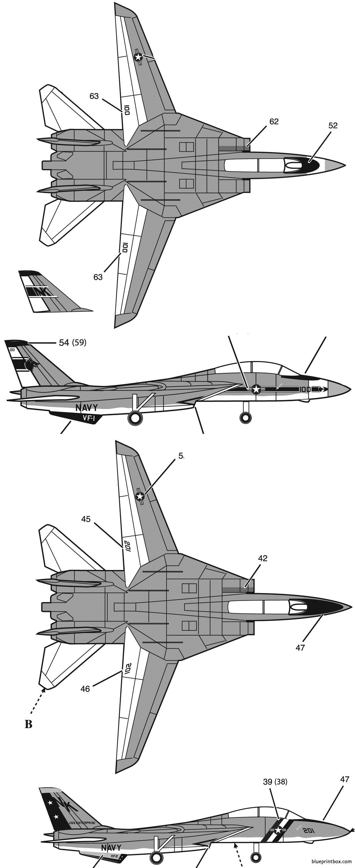 Wallpaper #H2huGZMBSpphPi3-FBdI148 F 14 Tomcat Blueprintboxcom Free Plans and Blueprints of Cars