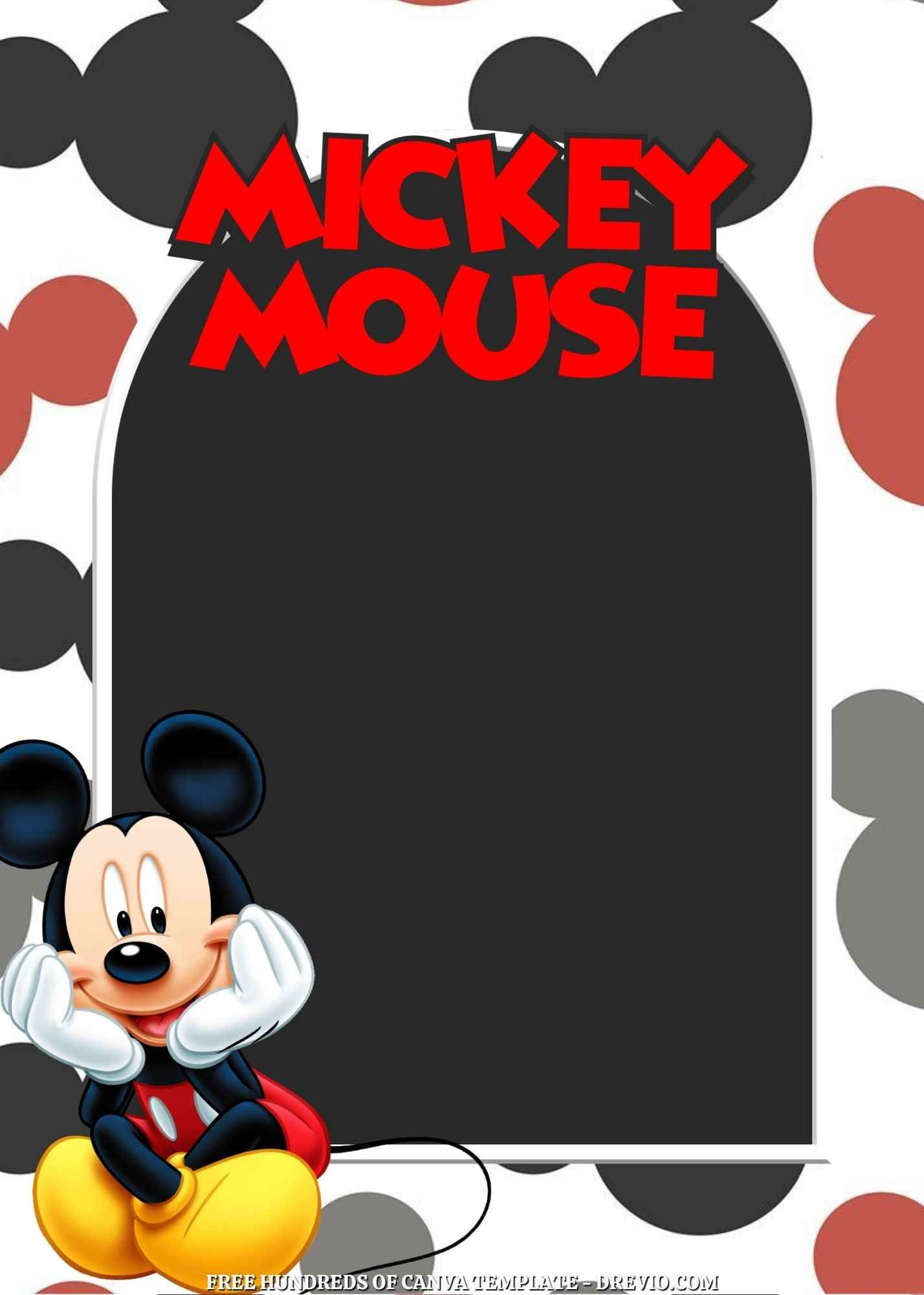 Wallpaper #tbne3ZIBJvJKYCmEsQLe344 Free 20 Mickey Mouse Canva Birthday Invitation Templates