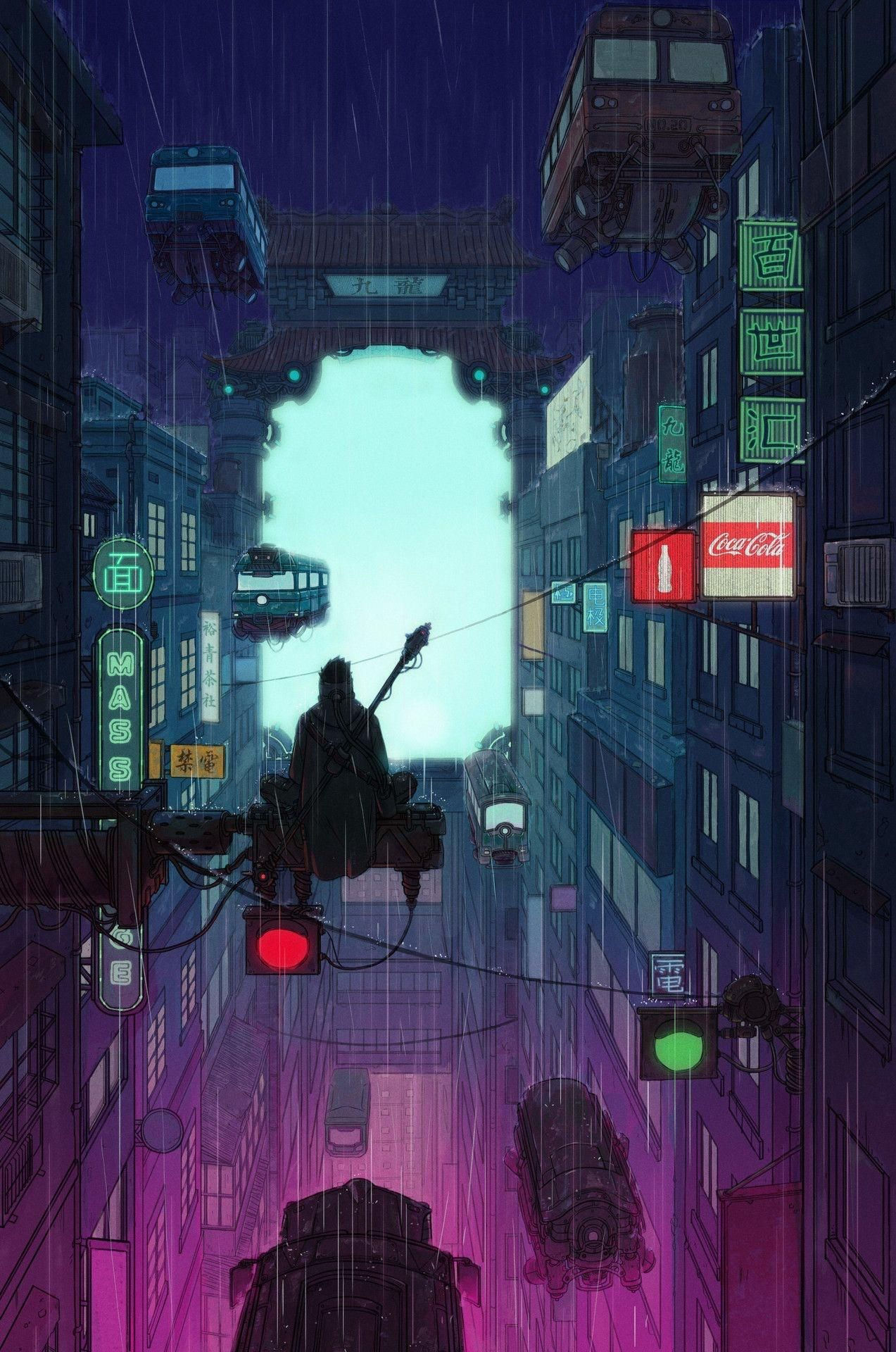 Wallpaper #4Wf665IBSpphPi3-Uk_6256 Kowloon by Pengtao Fang Cyberpunk Anime Arte Cyberpunk Cyber Punk
