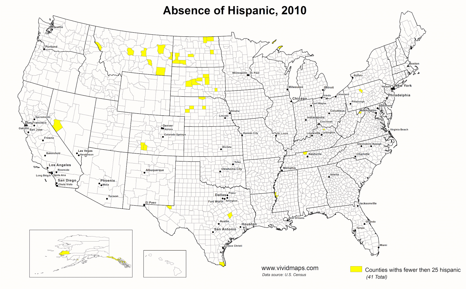 Wallpaper #VWe48JIBSpphPi3-1Gjy198 A Map with Yellow Dots on It Shows the Number of Hispanics in Each State