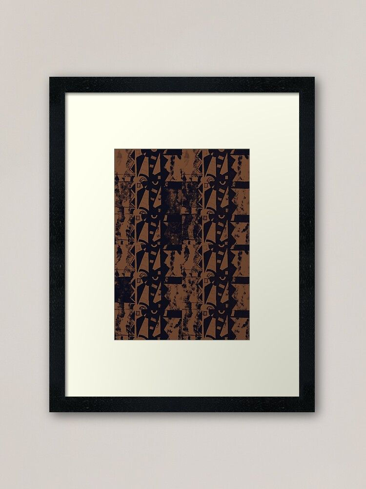 Wallpaper #_7g21pIBJvJKYCmEItw-454 Blocks Triangles in Shade Art Print