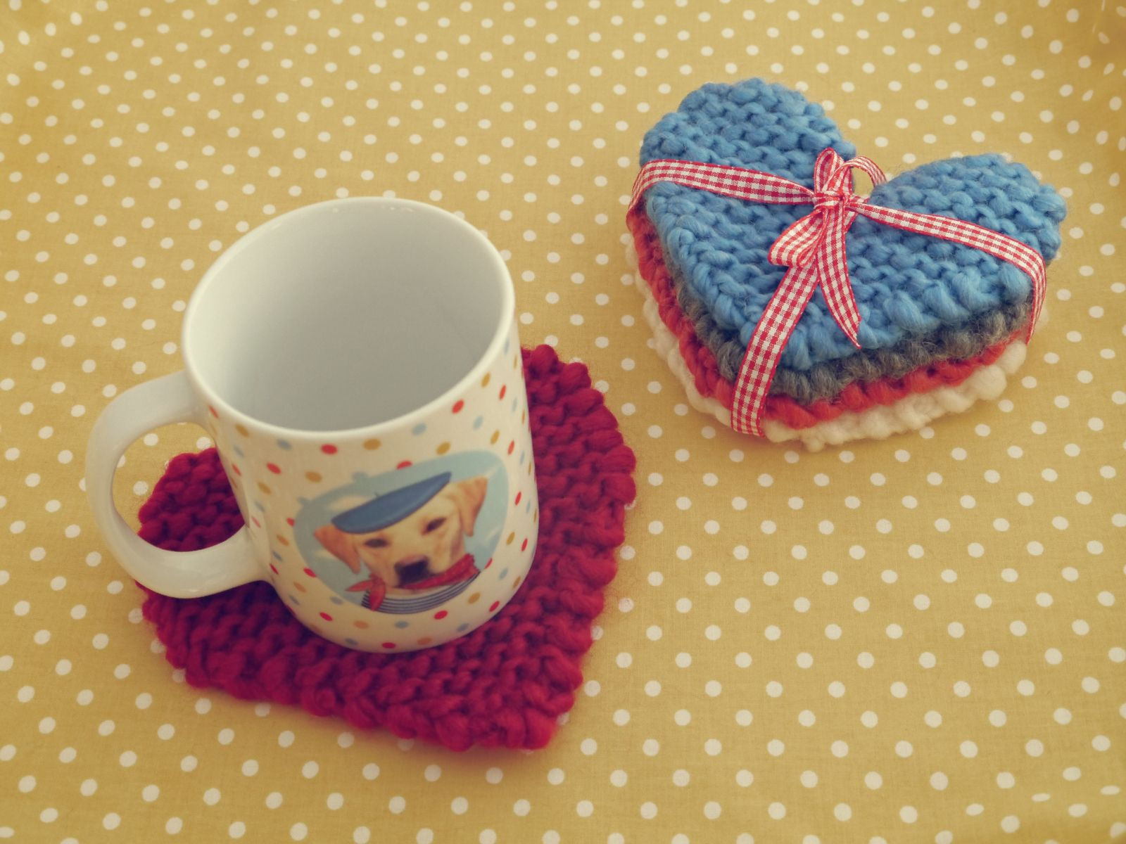 Wallpaper #HGdy7ZIBSpphPi3-_1jy326 Knitted Heart Coasters Utensilo Nahen Winterbasteleien Stricken Und