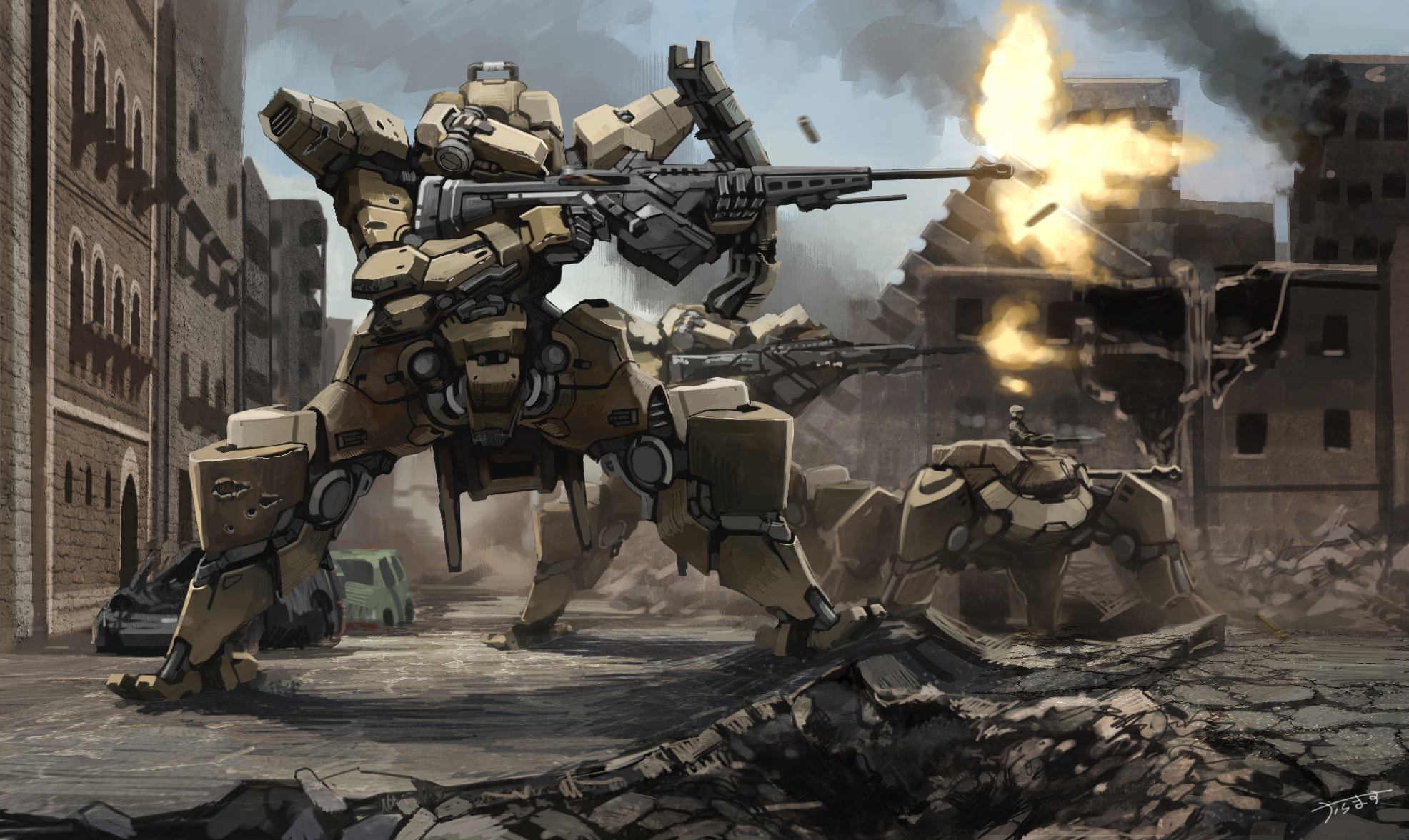 Wallpaper #FTHPNZMB5zzyi_yY1ljw47 Battle Robot Concept Art Armor Concept Sci Fi Concept Art