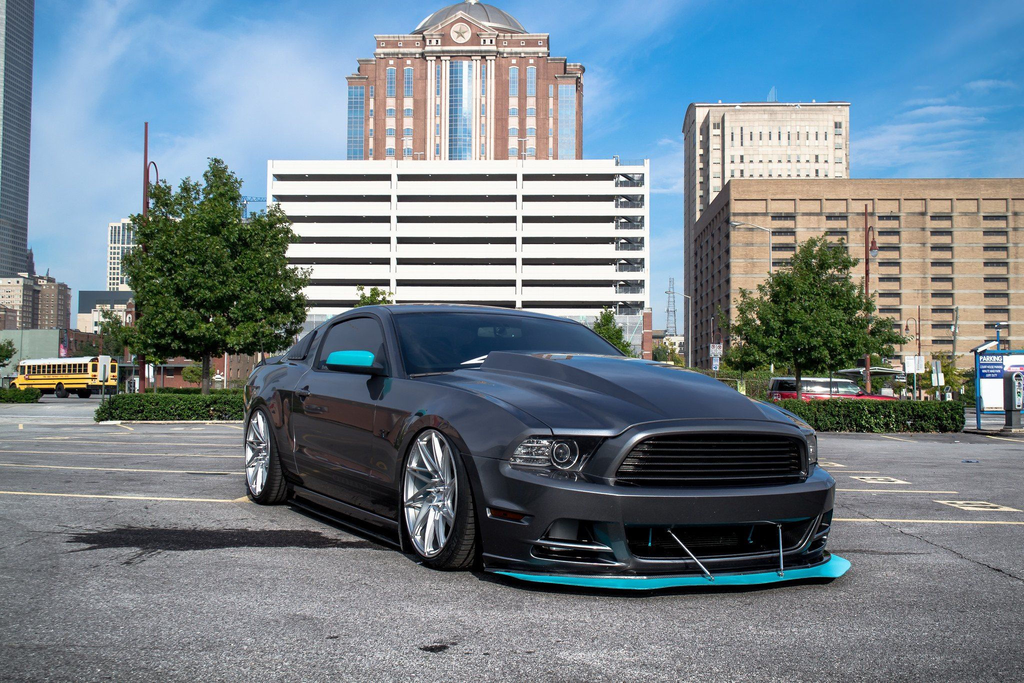 Wallpaper #NXQvw44B_8f4nGFajXD938 Slammed V6 Mustang with a Cowl Hood and Air Suspension Mustang Cowl