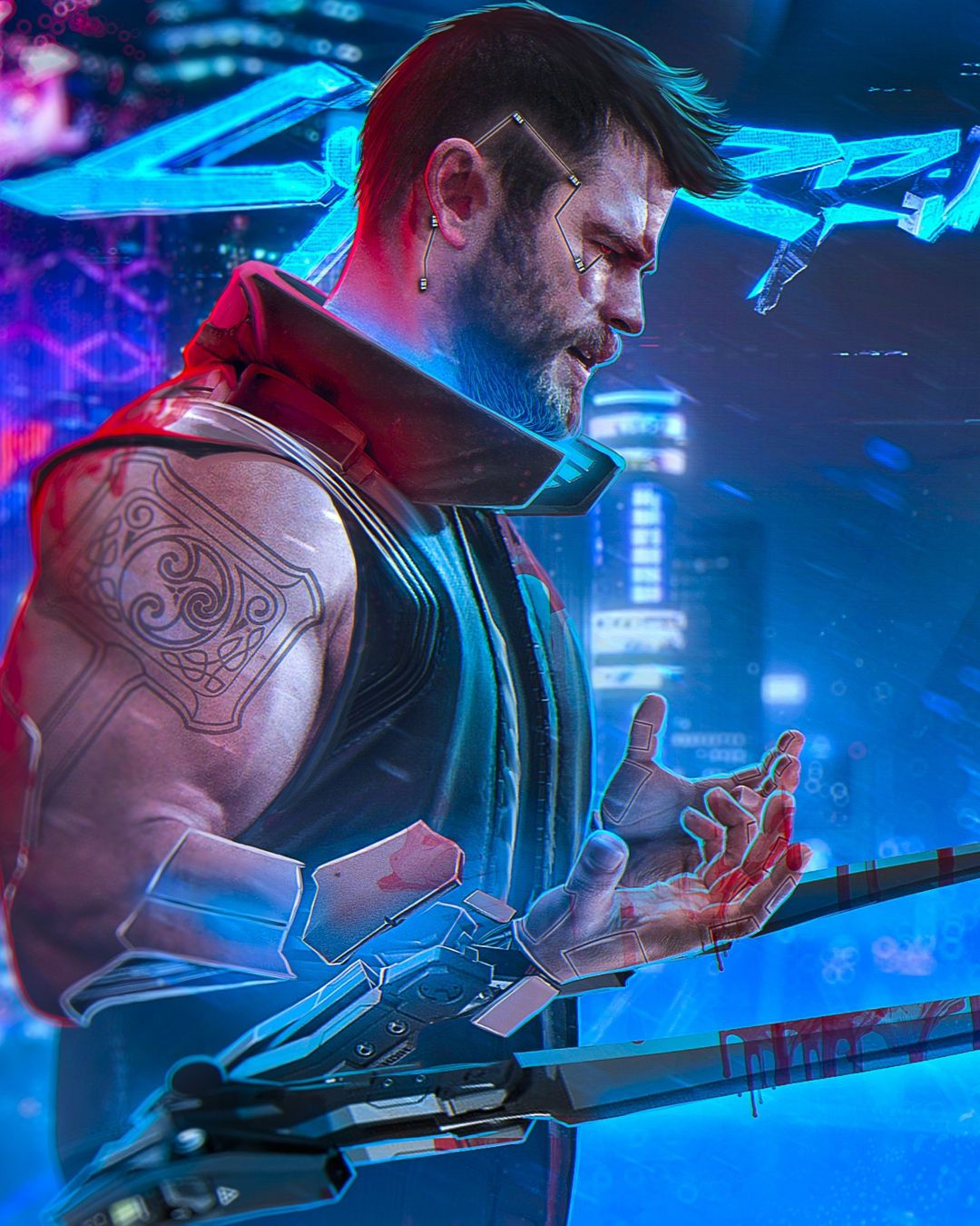 Wallpaper #oXRZ1I4B_8f4nGFa8nXV36 Cyberpunk 2077 or Spiderman Cyberpunk 2077