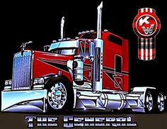 Wallpaper #rbg73JIBJvJKYCmEZfqB371 Red Semi Truck Drawing Truck Art