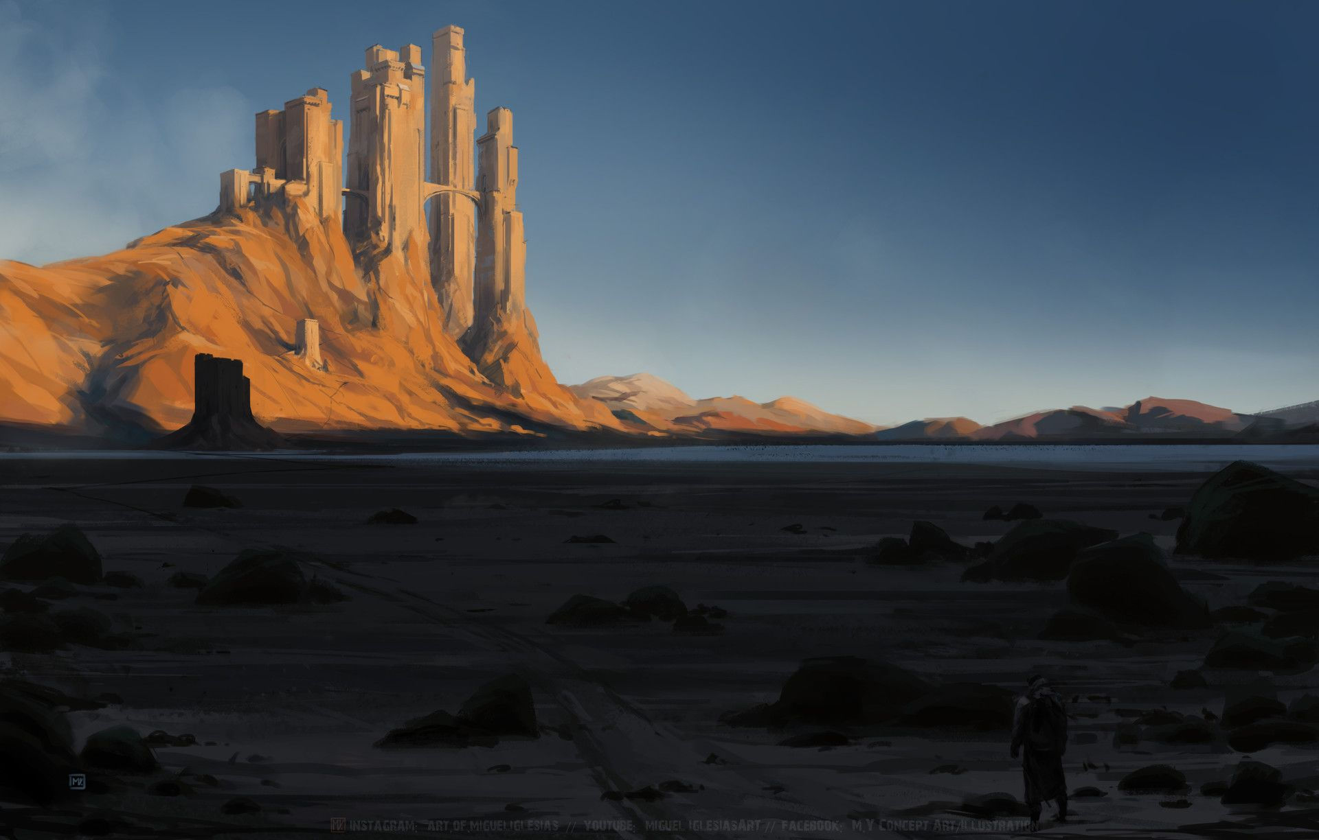 Wallpaper #M3078o4Bnwiau_P6VQu351 Artstation Desert Fortress Miguel Iglesias Fortress Concept Art