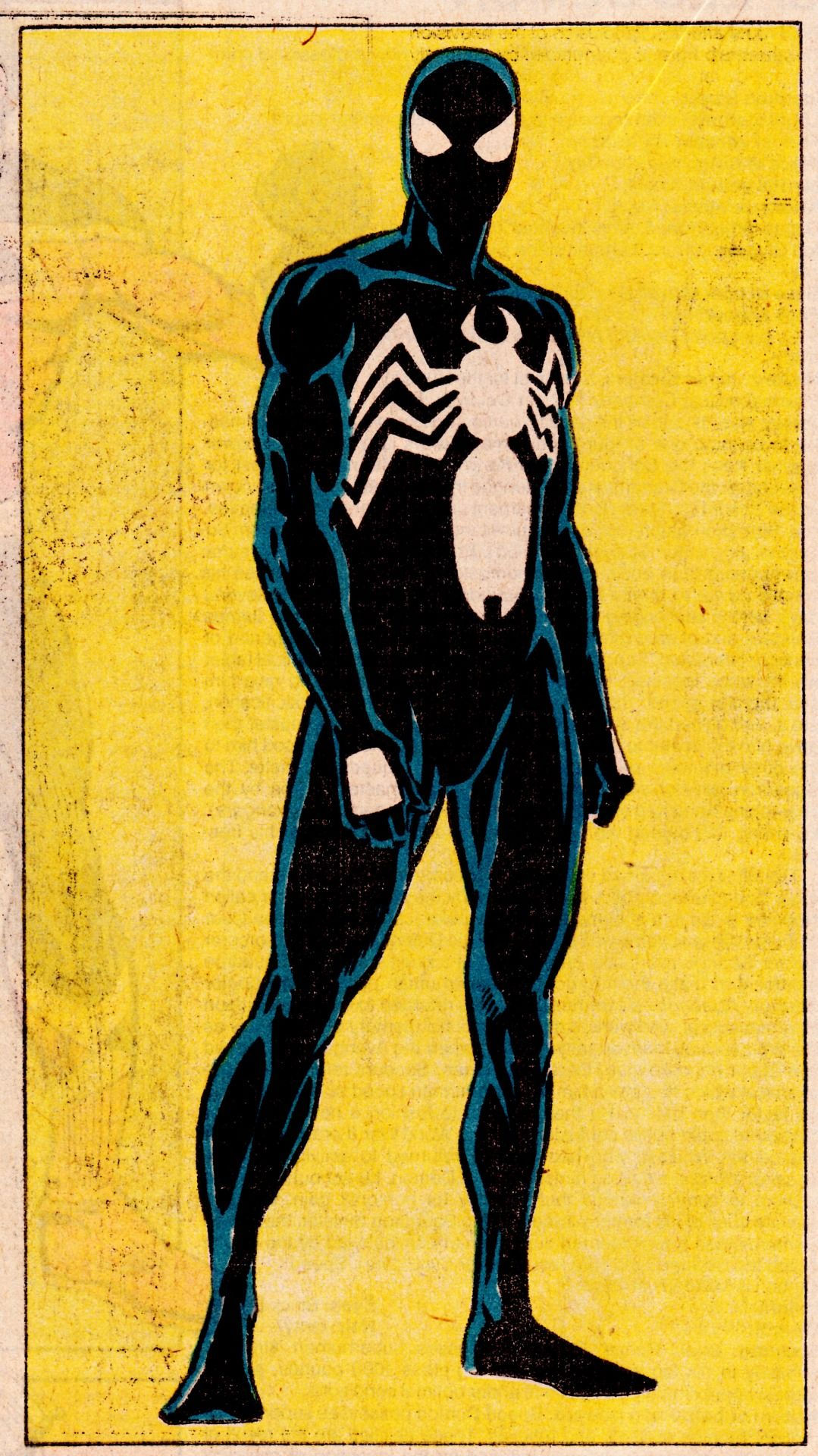 Wallpaper #_2di95IBSpphPi3-QYXq355 Thecomicsvault Symbiote Costume Spider Man by Ron Frenz Pencils