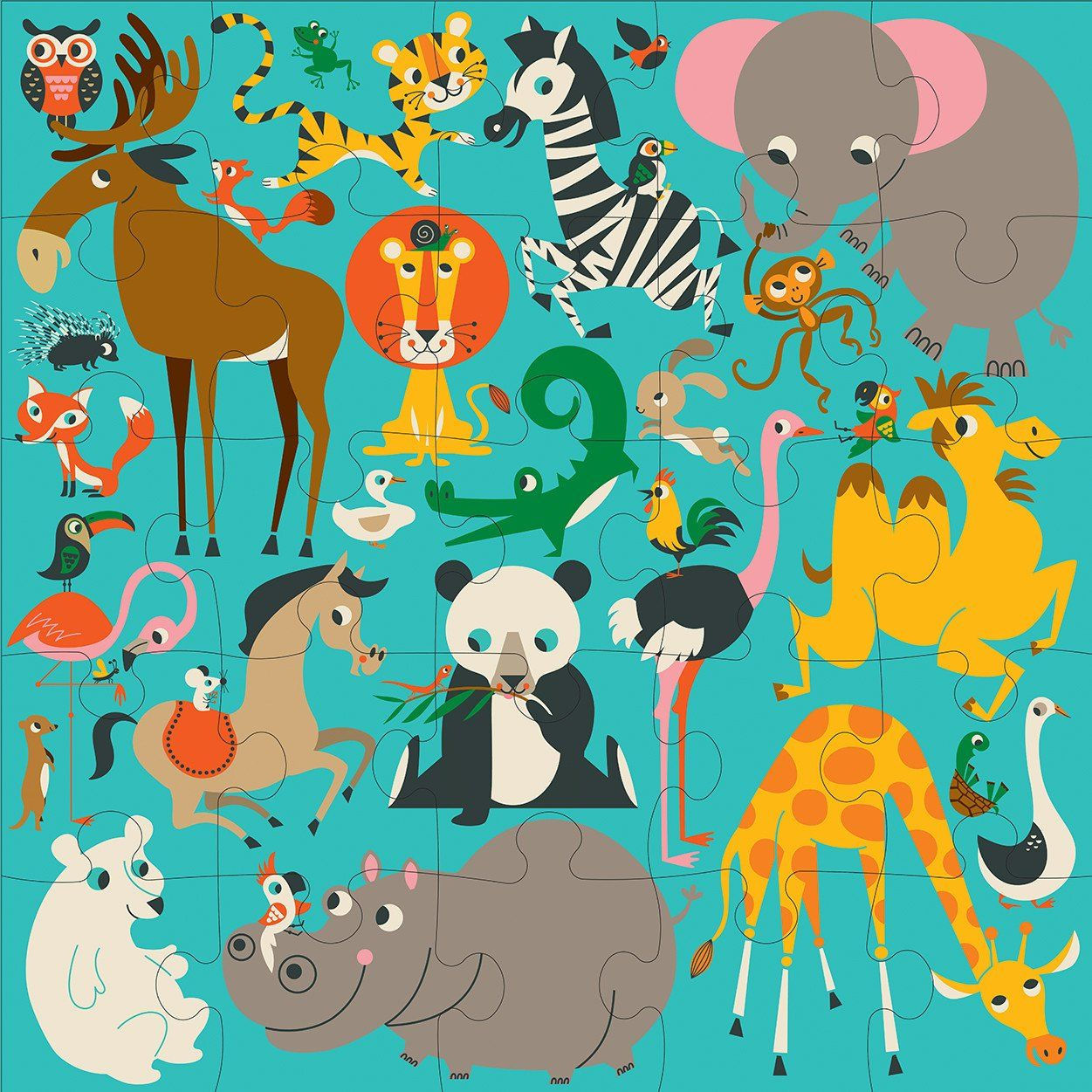 Wallpaper #fHfzJ5MB-pgBXx602qgy285 Animals of the World Jumbo Puzzle Jumbo Puzzles Mudpuppy Mudpuppy Jumbo