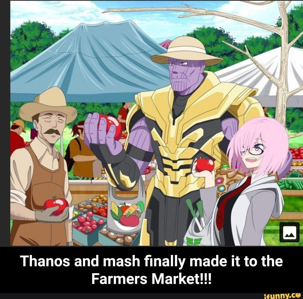 Wallpaper #QaUlOJMBVBiSkHCamY2g114 Thanos and Mash Finally Made It to the Farmers Market Thanos and