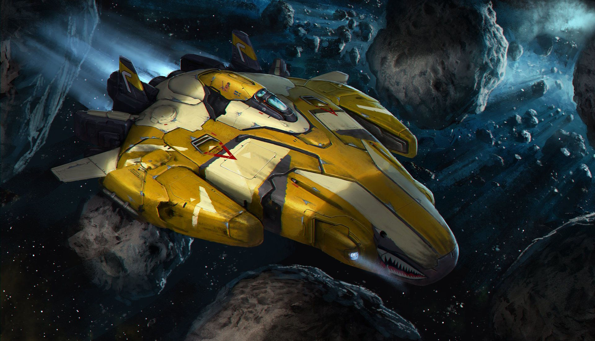 Wallpaper #8miAIJMBSpphPi3-mS3Z274 Spaceship Yellow Eagle Lucas Orstrom Sci Fi Spaceship Art